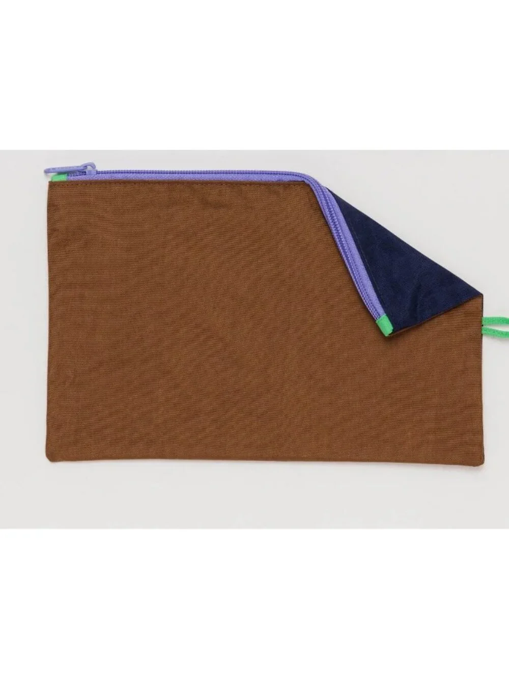 NWOT Baggu Flat Pouch Large - Night Lights (Navy & Brown)
